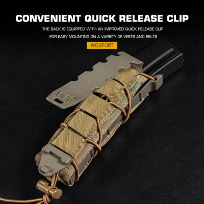 WoSporT TIGER Type SMG Magazine MOLLE Pouch – Černá | ANAREUS