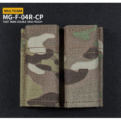 WoSporT FAST Type 9mm Pistol Magazine MOLLE Double Pouch – Multicam