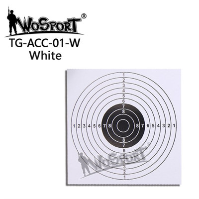 WoSporT Set of 100 Pcs Training Target Sheets 140 × 140 mm – White